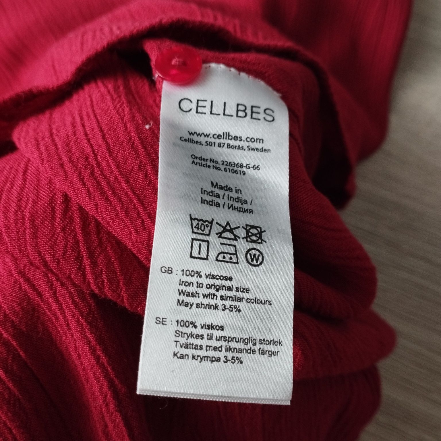 Nowa buraczkowa bluzka Cellbes Woman r. 46/48 – 100% wiskoza