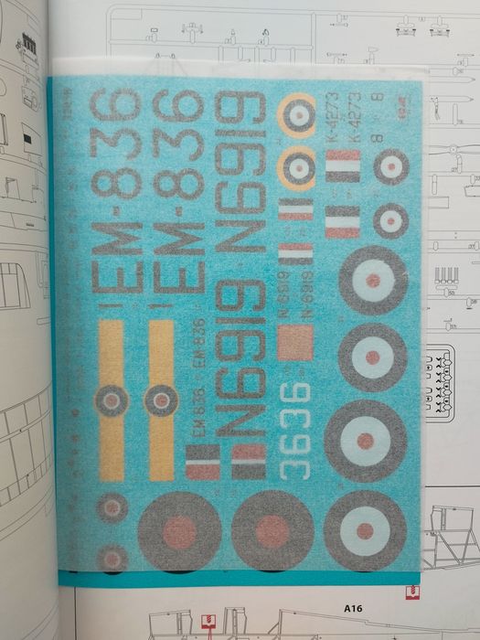 1/32 ICM 32038 de Havilland dH 82 A Tiger Moth CMK painel instrumentos