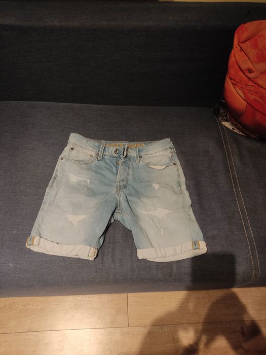 Dwie pary spodenek Jack&Jones dżinsowych jasnych i ciemnych rozmiar XS