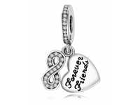 Srebrny Koralik Charms Beads Infinity Friends Pas375