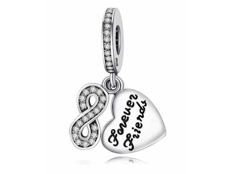 Srebrny Koralik Charms Beads Infinity Friends Pas375