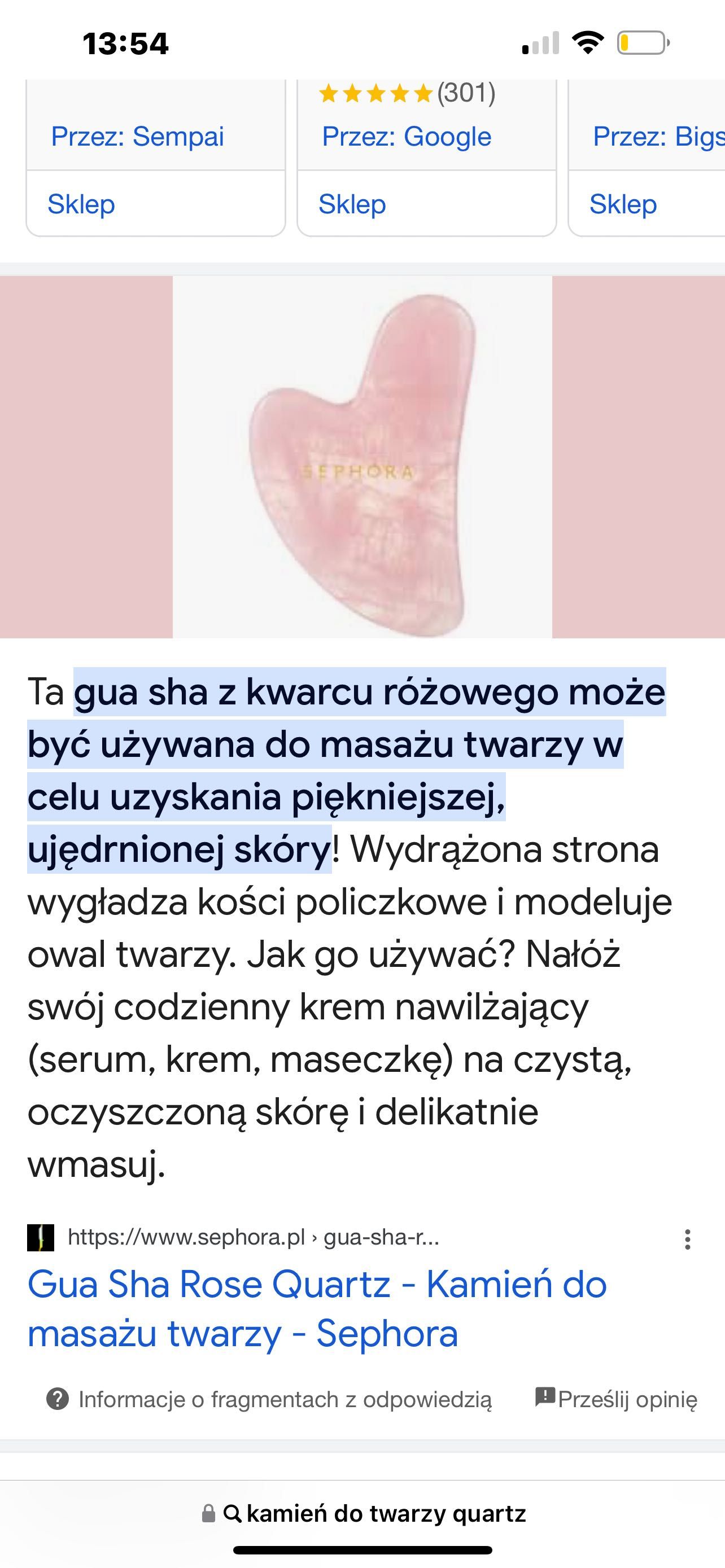 Kamień do masażu twarzy Quartz.