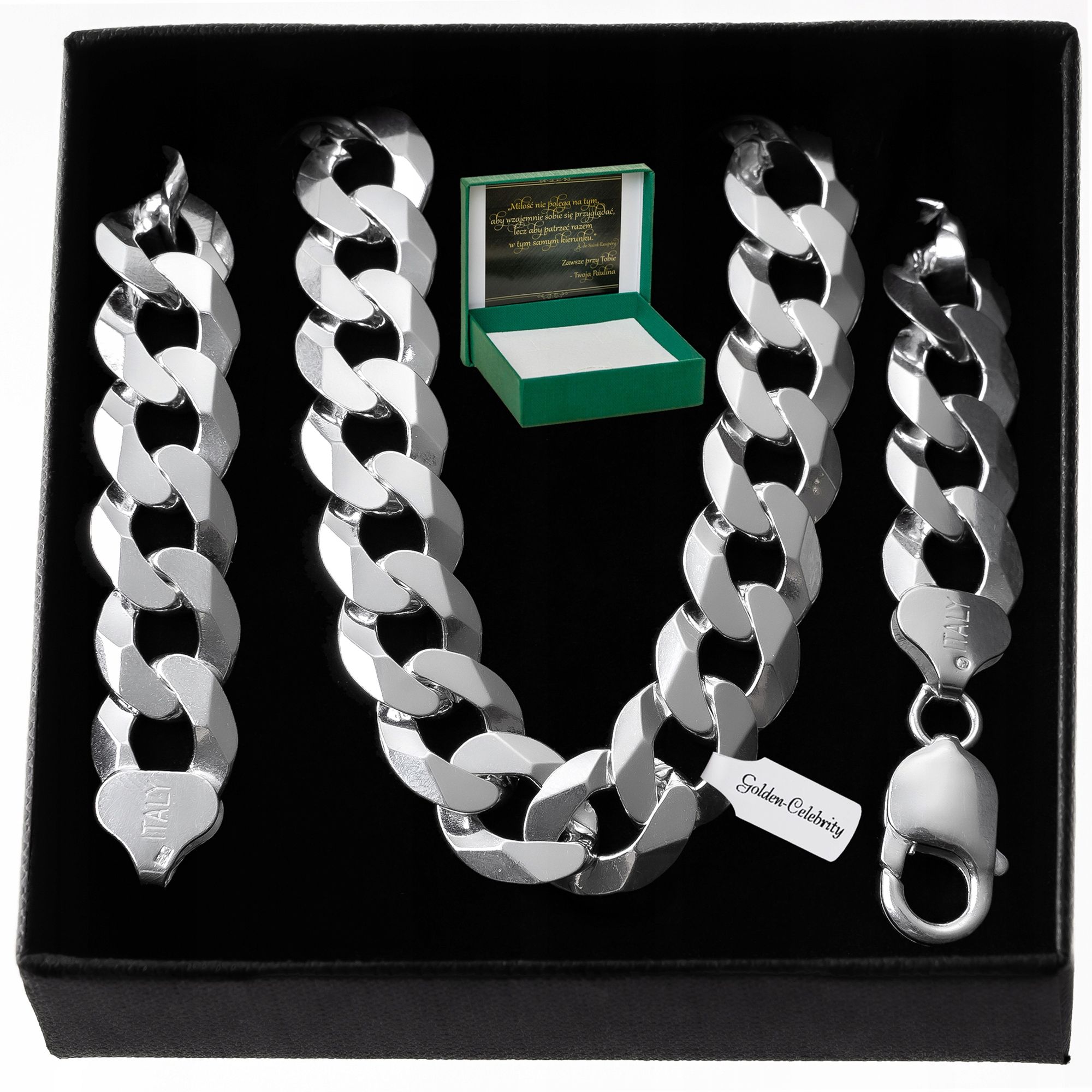 Srebrny Gruby Łańcuch Męski 925 Pancerka 12mm / Potężny / Szeroki + Gr