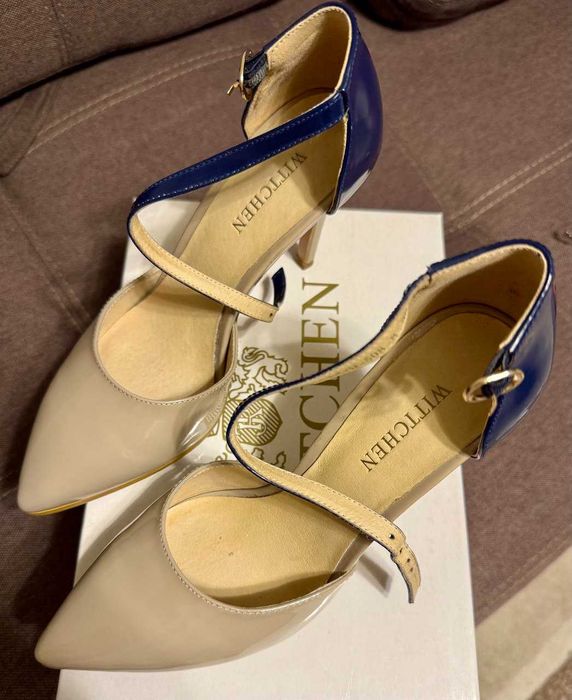 Лакові стильні туфлі на шпильці від WITTCHEN. Майже НОВІ)