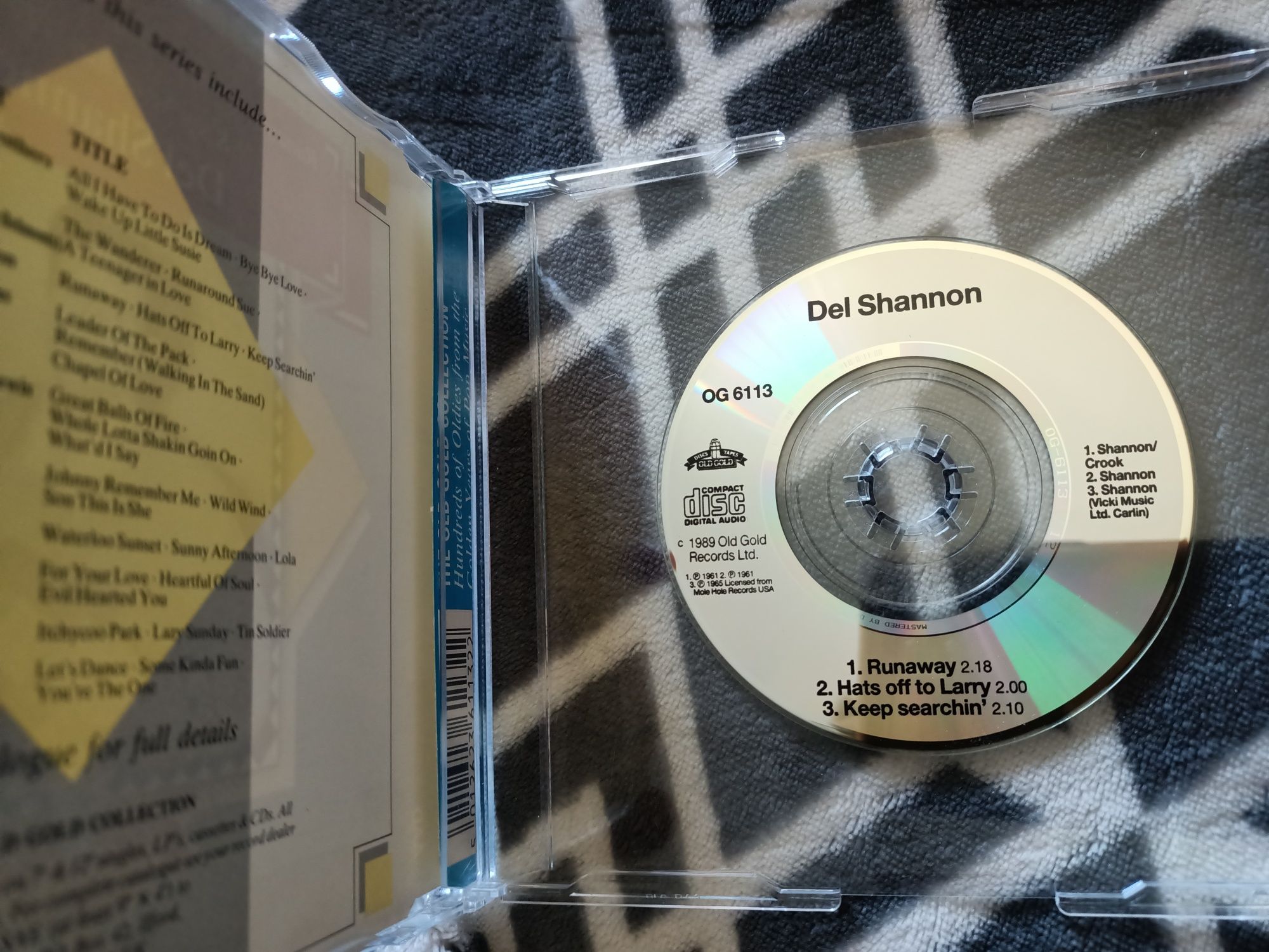 Del Shannon - Runaway / Hats Off To Larry / Keep Searchin' (CD, Mini,