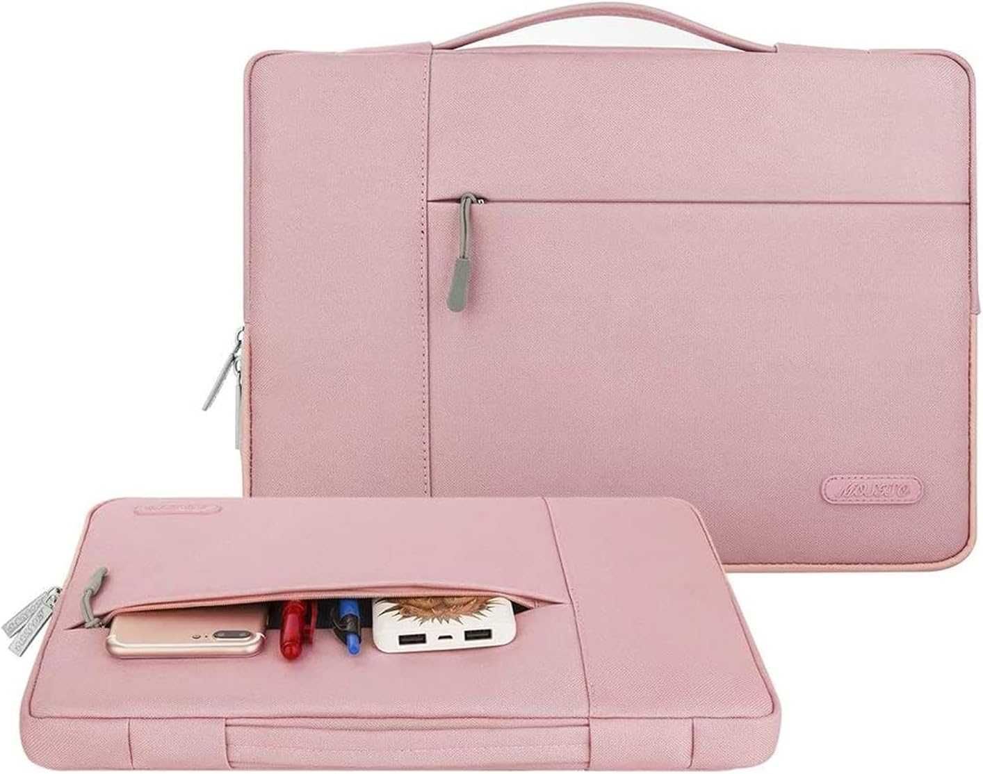 Mosiso torba na laptopa 15,6'' HP Dell Macbook LENOVO MSI Surface róż