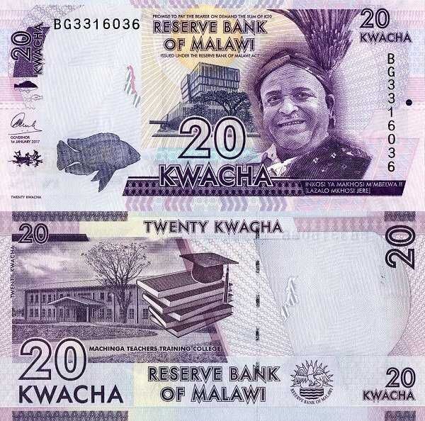 Banknot do kolekcji - Malawi, 20 Kwacha, rok 2019, UNC