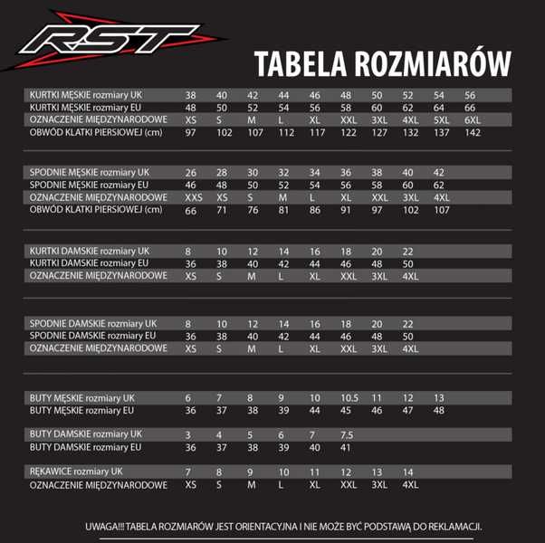 Spodnie motocyklowe skórzane RST Tractech Evo II Black S