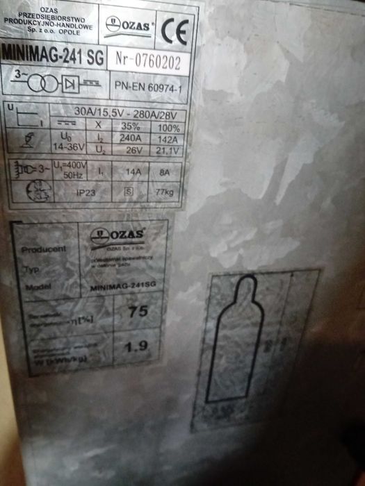 Migomat Spawarka  OZAS-ESAB Minimag 241 SG 4x4 teraz 300zł taniej
