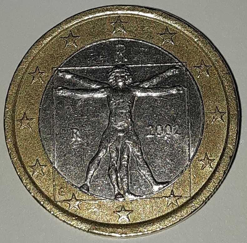 1 euro 2002 Włochy moneta kolekcjonerska