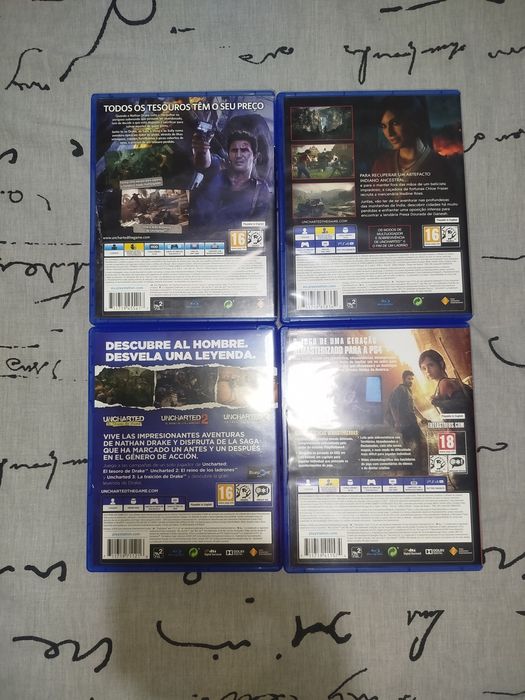 Jogos PS4 Saga Uncharted e Last of Us Part1