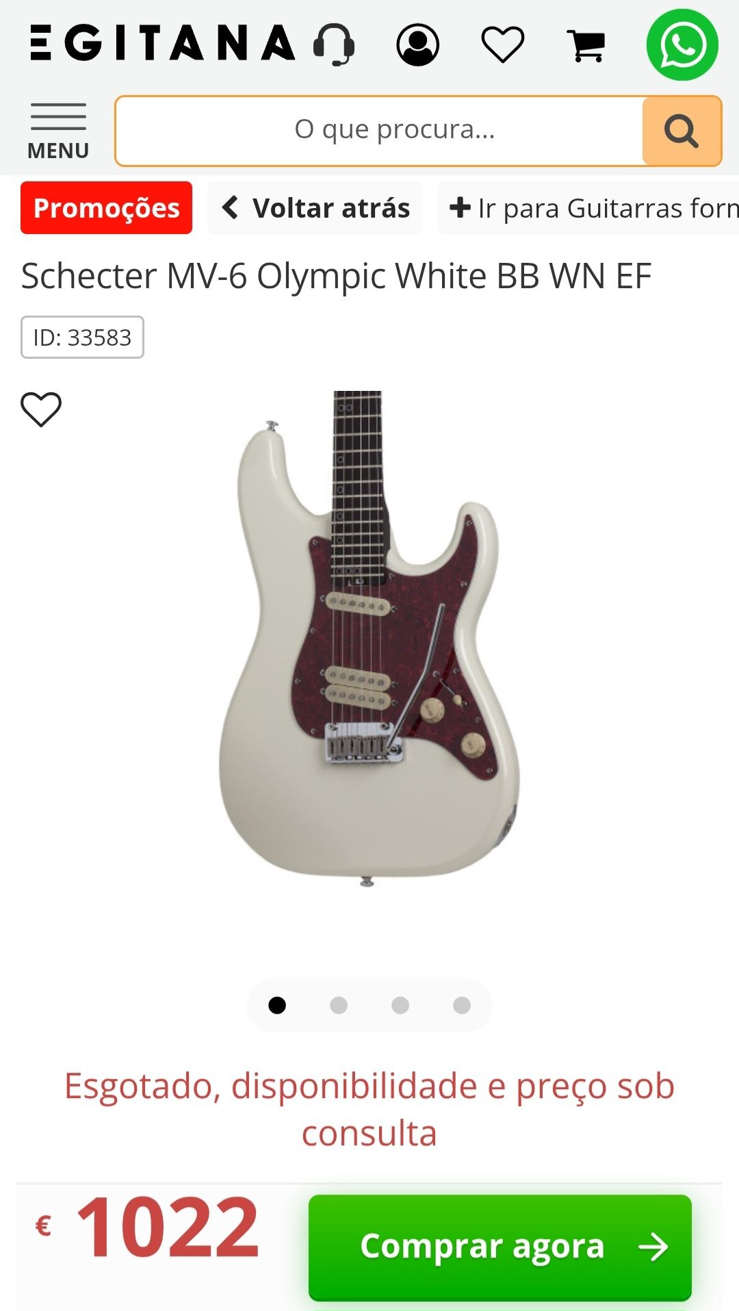 Schecter MV-6, Olympic White