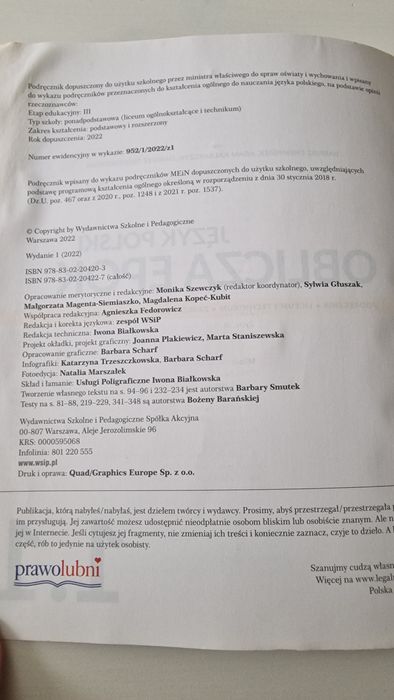 Język polski. Podręcznik do I klasy liceum/technikum