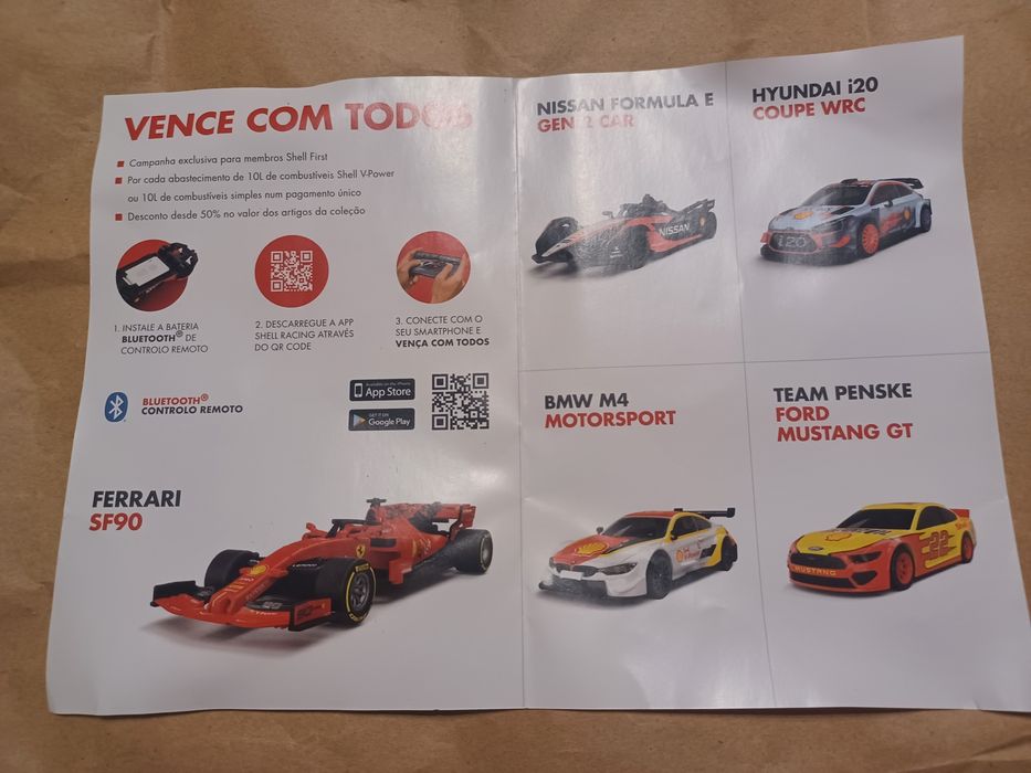 5 Carros NOVOS Shell 1:43