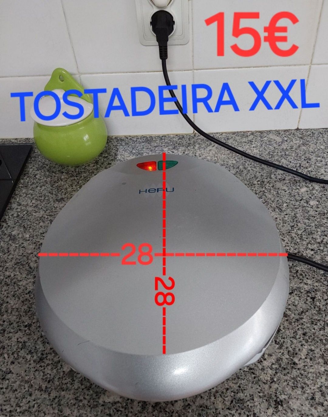 TOSTADEIRA E GRILL,FUNCIONA 100%. Casa,Cozinha,Restaurante,Campismo.