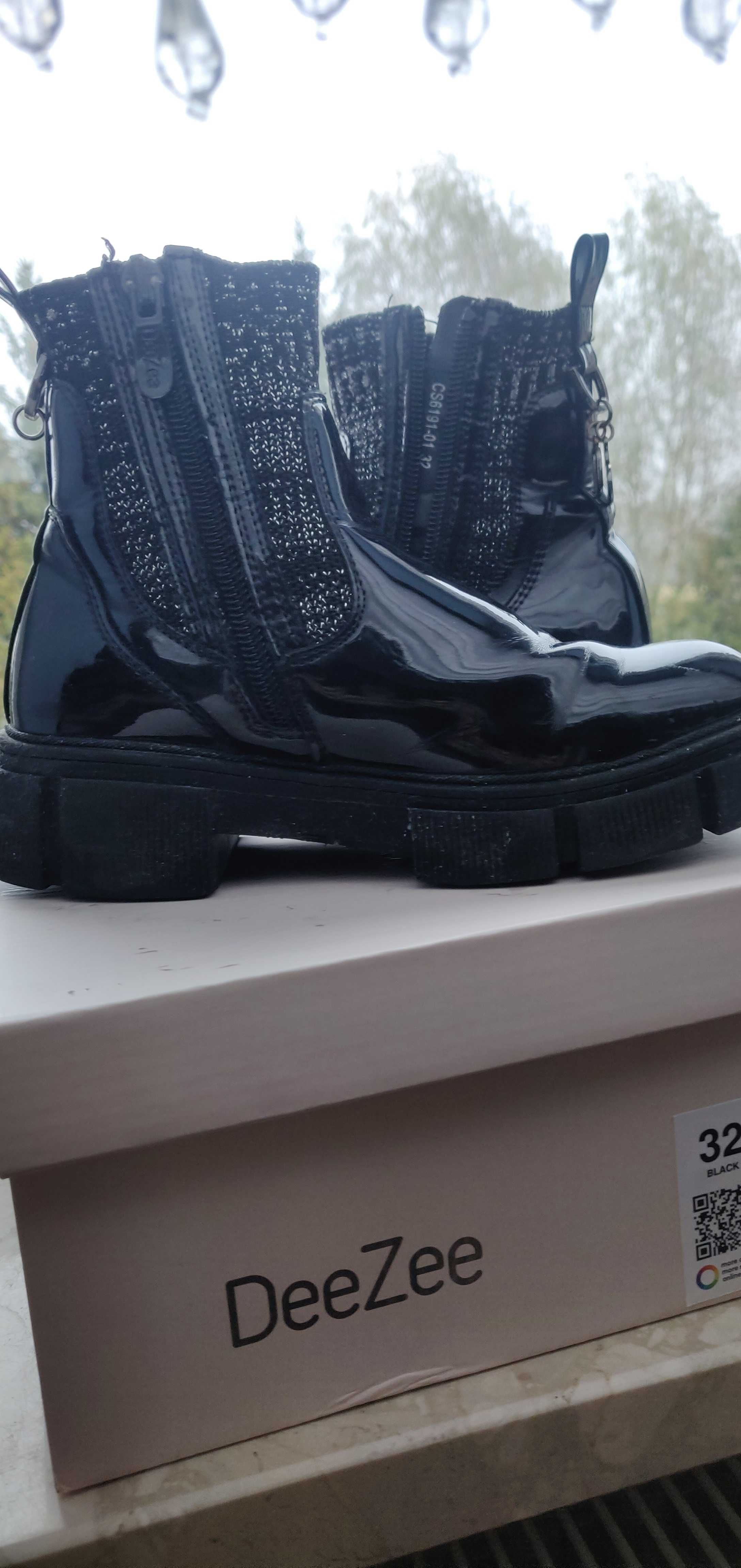 Buty botki dla dziewczynki 32 jesień zima lakier DeeZee CCC