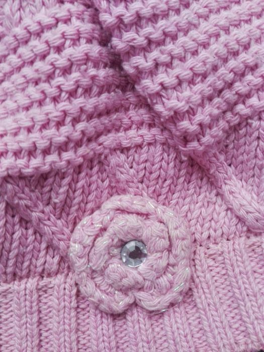 Różowa czapka dla dziewczynki + szalik czapeczka na zimę/jesień