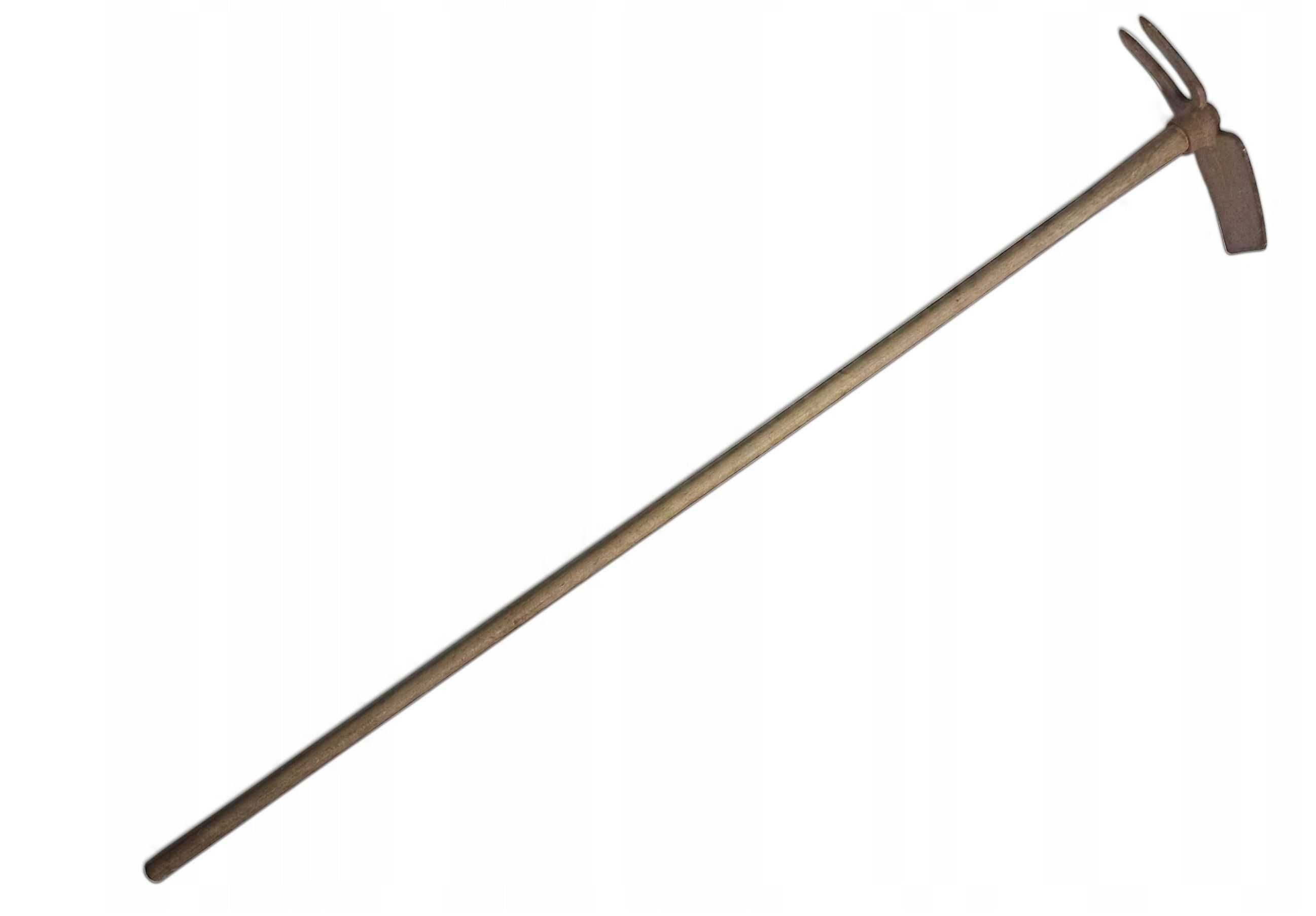 Dziabka Motyczka drewniana długa zabytkowa Dekoracja - 130 cm