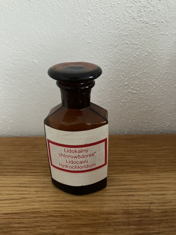 Szkło laboratoryjne butelki vintage, retro prl