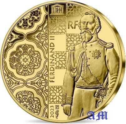 "FRANÇA" 5€ em Ouro Unesco - Palácio Nacional da Pena Ouro
