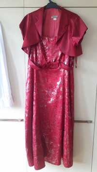 suknia balowa z bolerkiem rozmiar 44