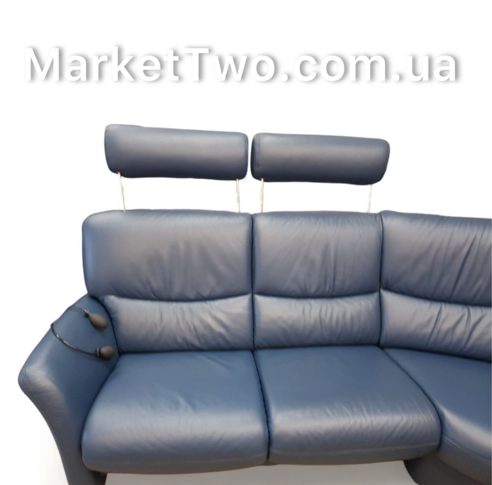 Кутовий шкіряний диван зі спальним місцем ErgoSelect  (171001)
