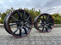 Nowe Felgi 5253 FELGI 16 5x100 VW POLO BORA GOLF  SKODA Czerwony Rant