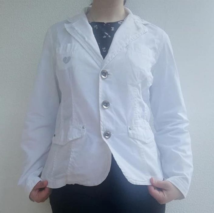 Casaco branco casual