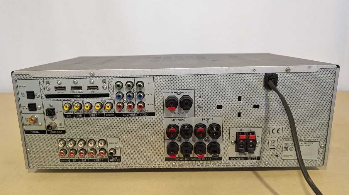 5.1 Ресивер Sony STR-DG510,має FM,100 Вт,HDMI,Dolby,Optical,8-16 Ом,