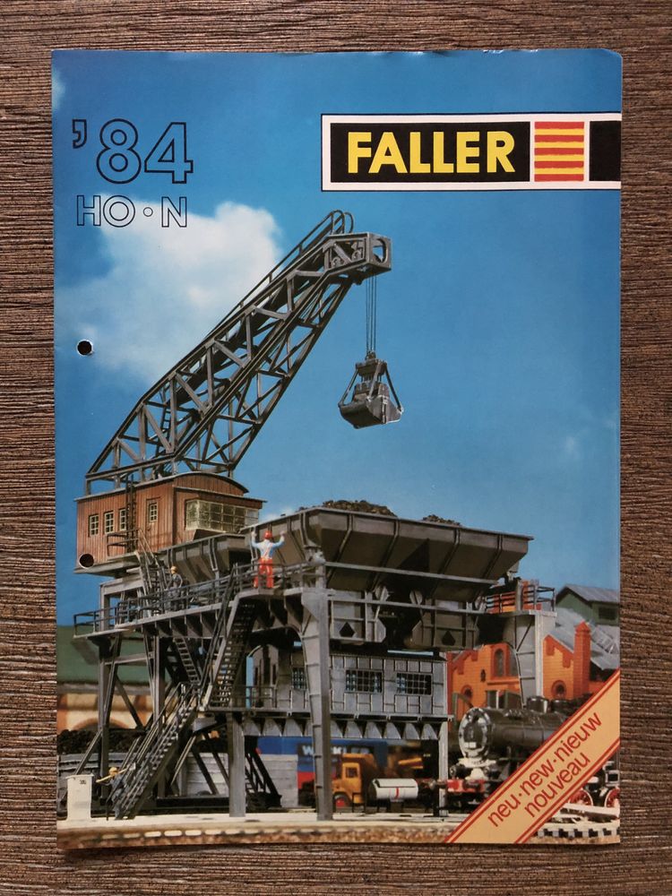 Stary oryginalny katalog FALLER 1984 Dodatek Nowość kolejka H0 model