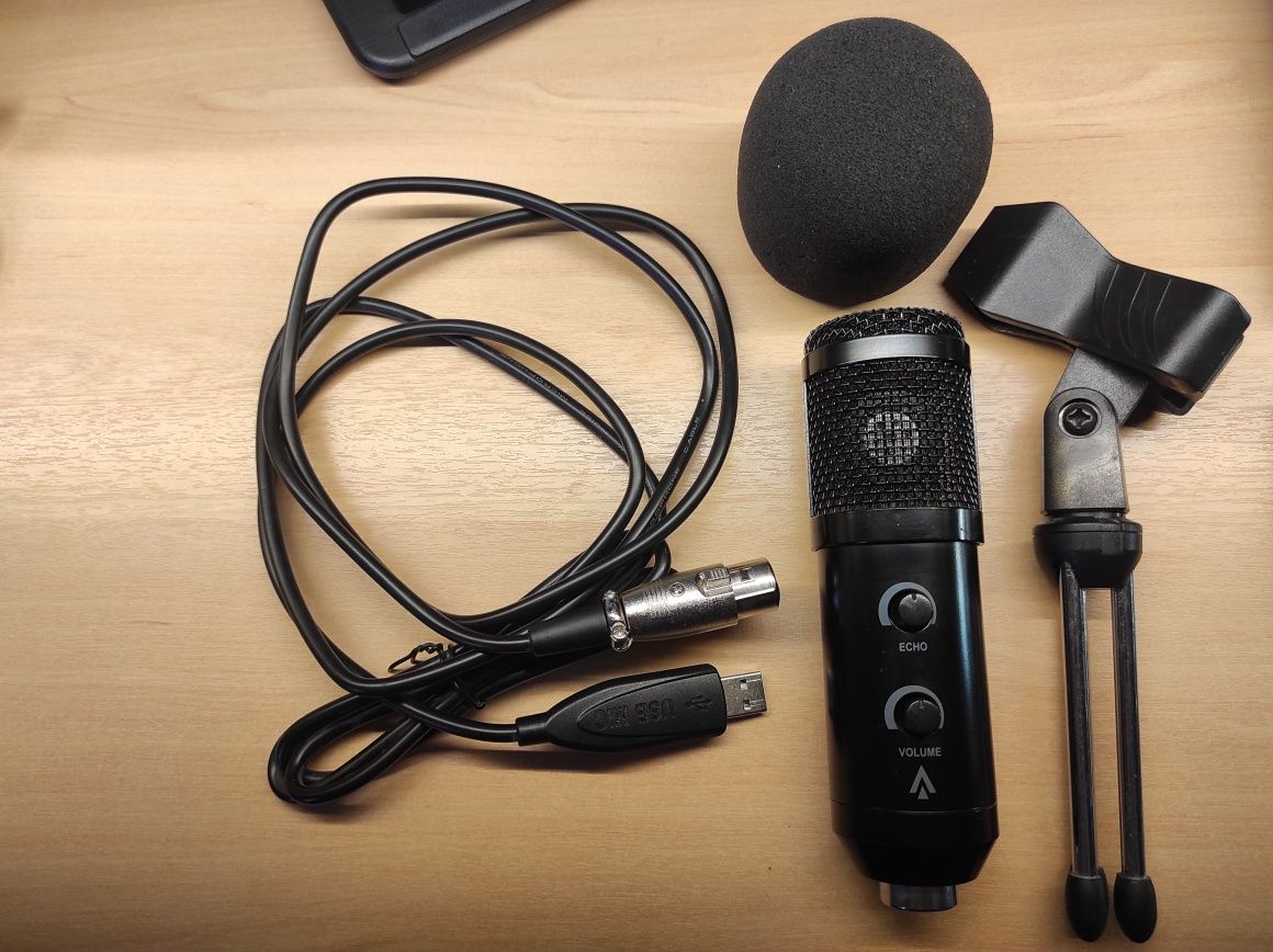 Mikrofon USB pojemnościowy, studyjny, komputerowy (PROMOCJA)