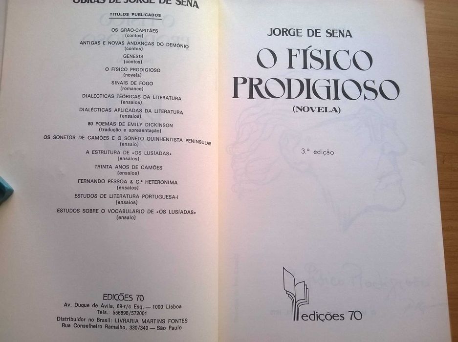 O Físico Prodigioso - Jorge de Sena (portes grátis)