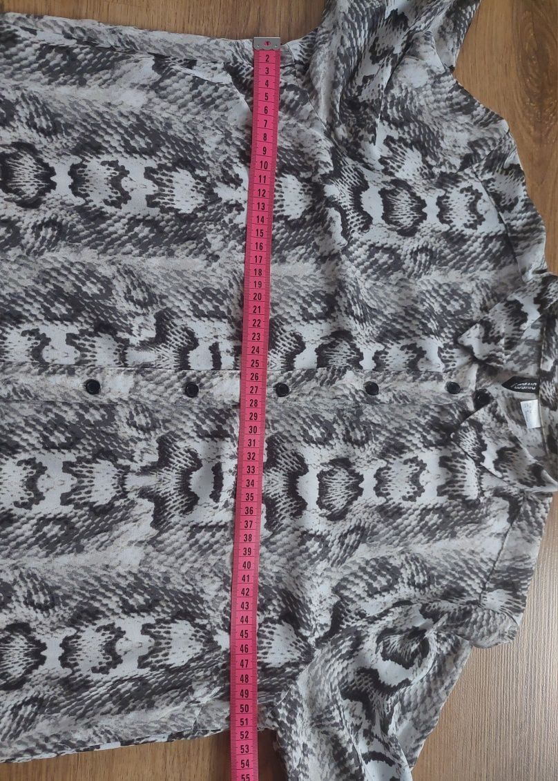 wiskozowa koszula z wężowym motywem H&M