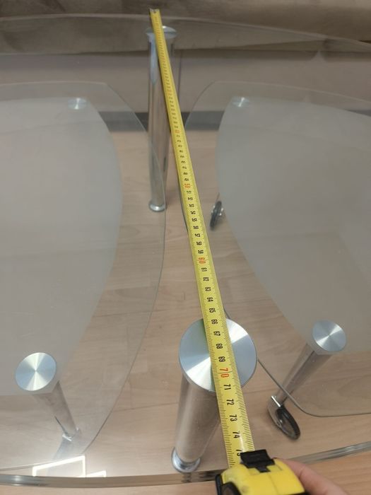 Stolik szklany, rozkładany