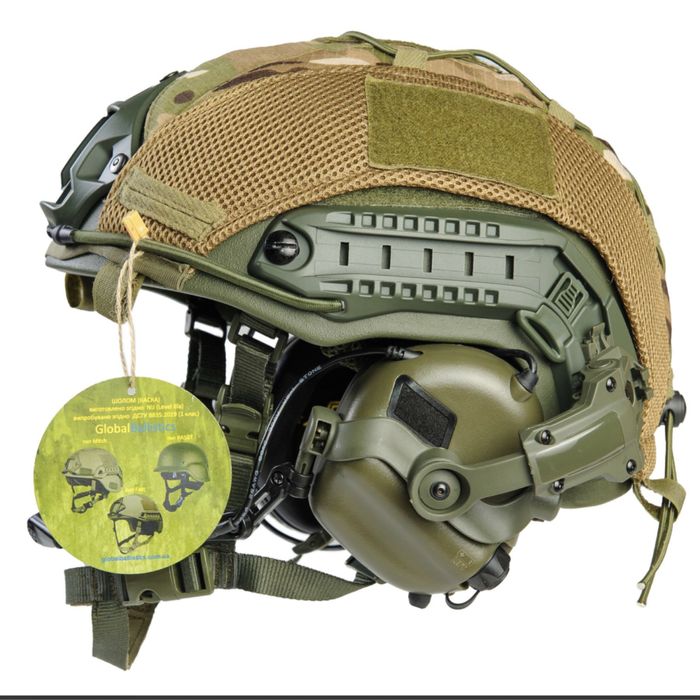 Шолом FAST WENDY в Кавері з ориг навушн. Еармор М32 + кріпл чебур