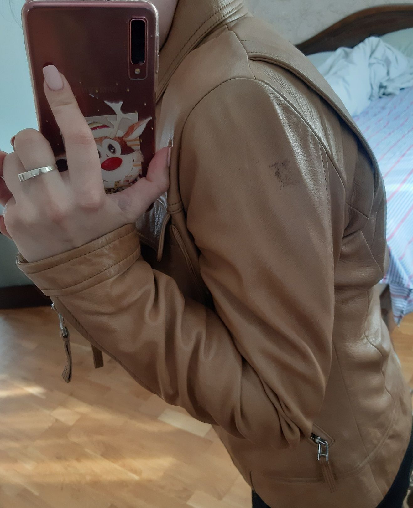 Кожаная куртка Massimo Dutti