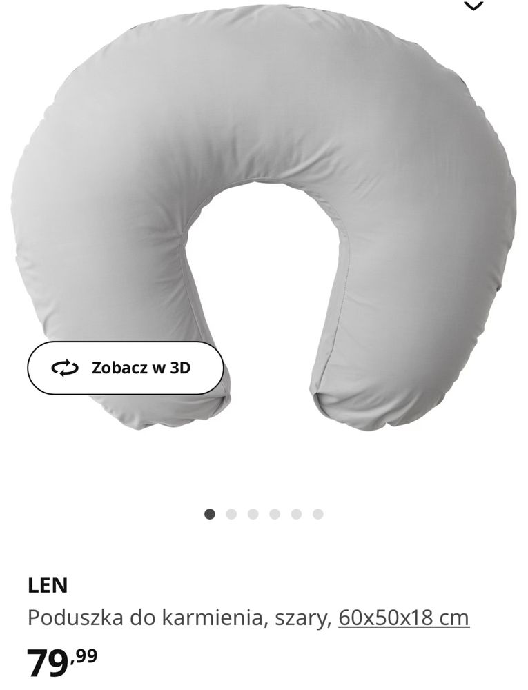 Poduszka do karmienia Ikea len