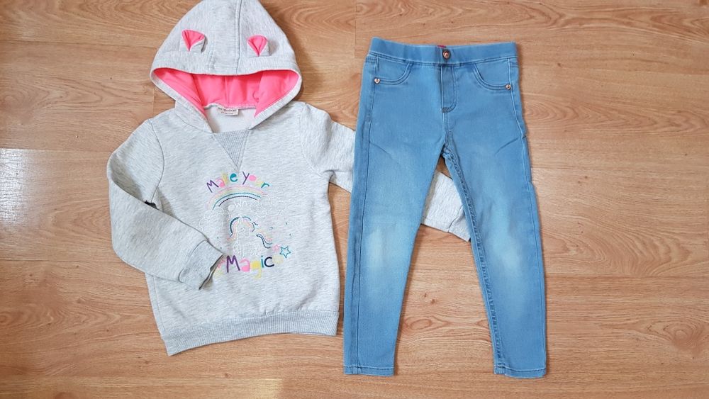 Набор: худі худи кофта кофточка кофтинка джинси джинсы штани штаны 4/5