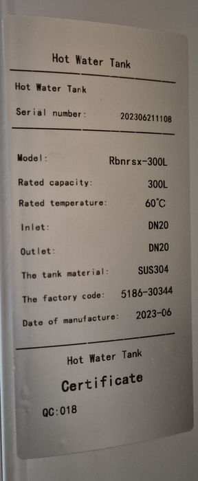 Bojler 300l, zbiornik CWU, bufor