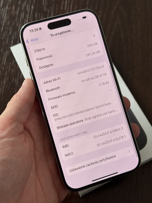 iPhone 15 Pro 256 GB Natural Titanium – stan bardzo dobry, bez blokad