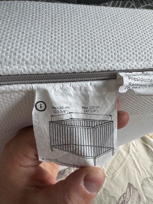 Łóżeczko dziecięce 60x120 + Materac Ikea Skonast 60x120