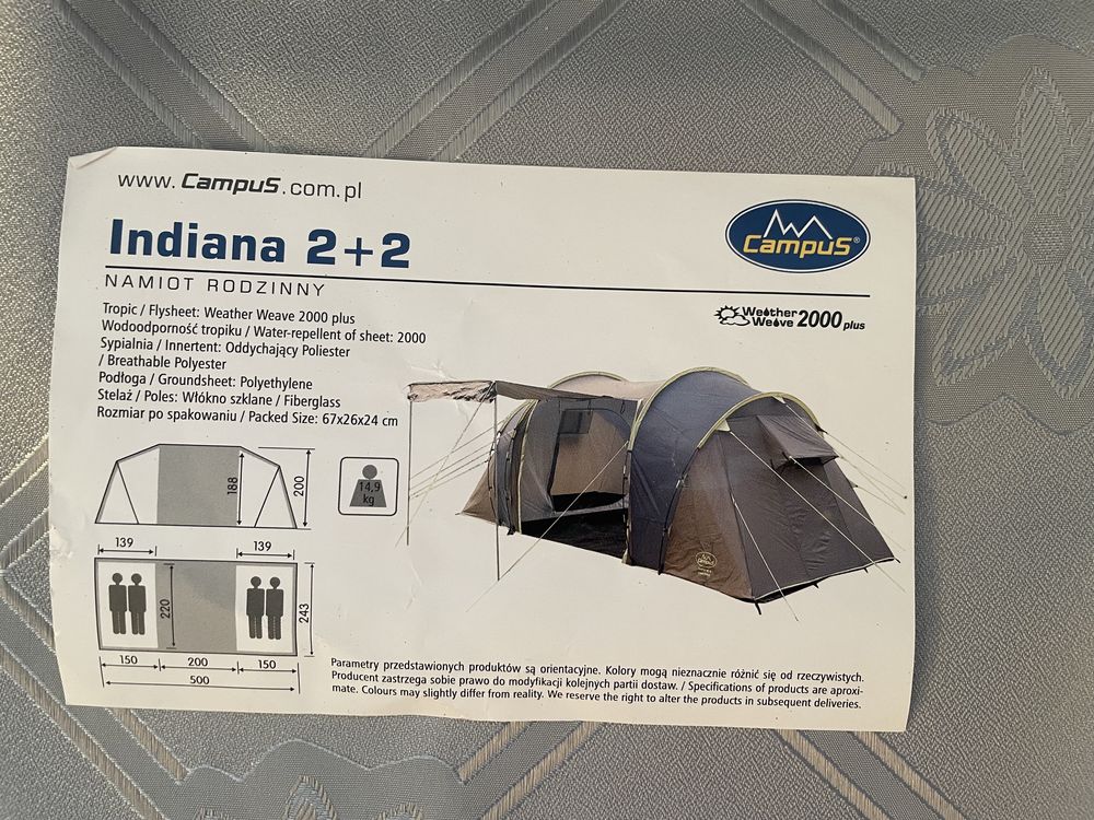 Namiot Campus Indiana 2+2