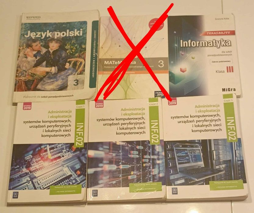 Podręczniki do liceum, technikum.