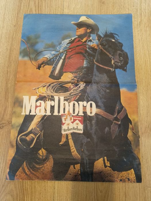 Oryginalny Plakat Marlboro Plakat Kolekcjonerski z Papierosów Marlboro