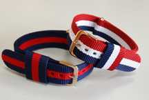 Pasek NATO nylon 18mm Daniel Wellington klamerka złota