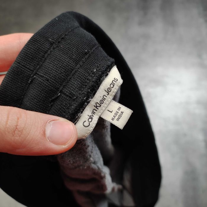 MĘSKIE Dresy Spodnie Joggery Bawełna Dresowe Calvin Klein Jeans szare