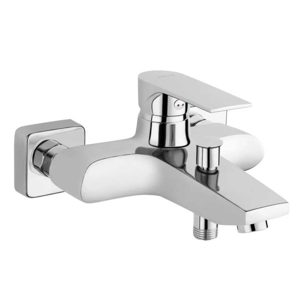 Bateria Ferro Algeo Square wannowa ścienna chrom