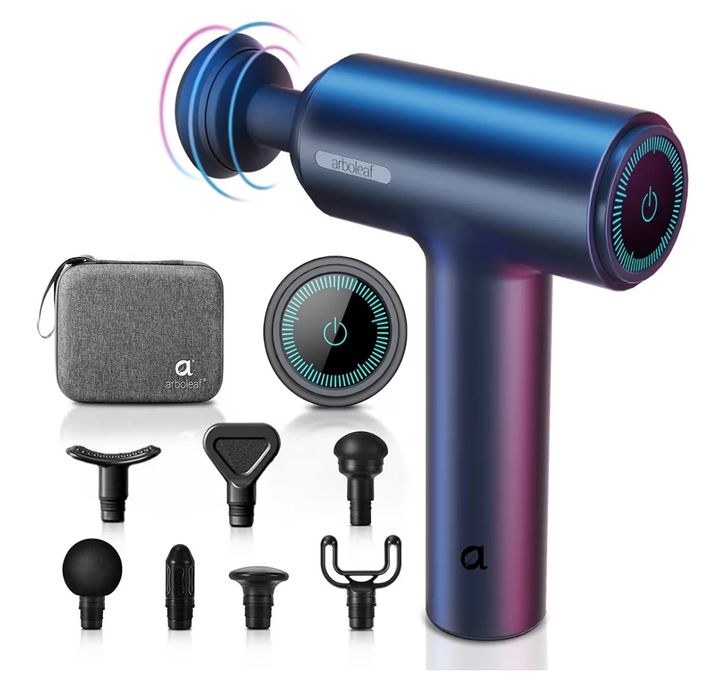 Pistolet masujący masażer do ciała 6predkosci 7koncowek 60W