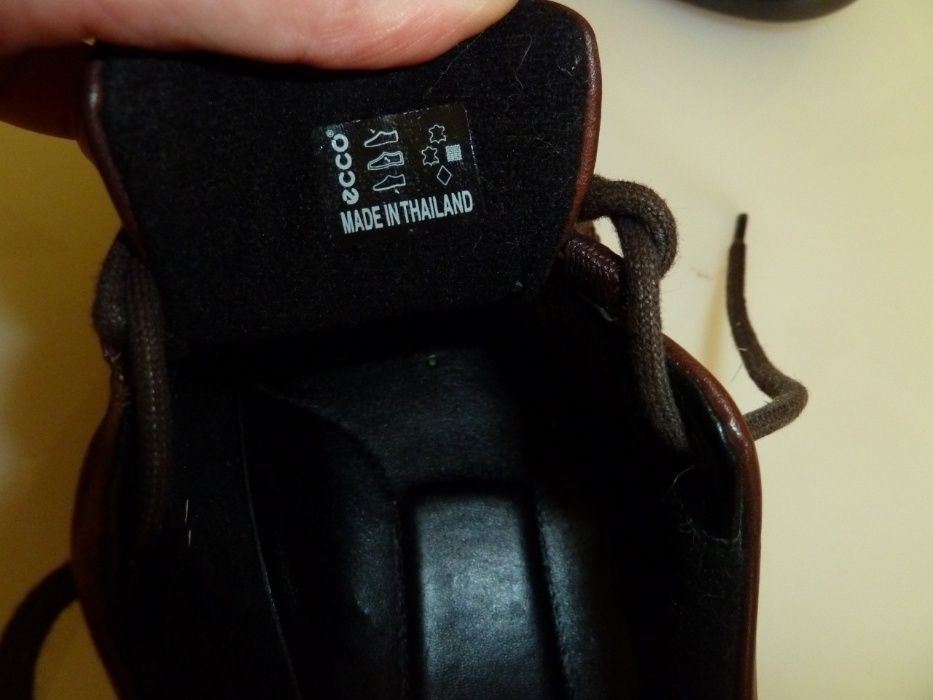Кожаные туфли мокасины ботинки Ecco, р 39, стелька 25,5 см в идеале