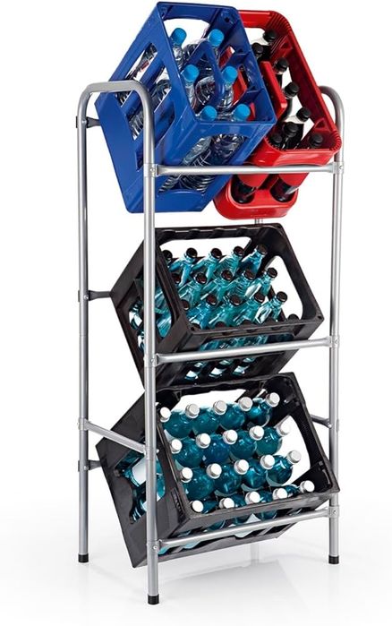 Металева стійка для напоїв EASYmaxx на 3 ящики | Компактне